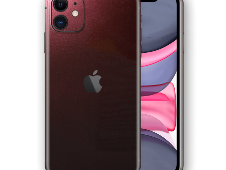 iPhone 11 GLOSSY BLACK ROSE Metallic Skin For Sale