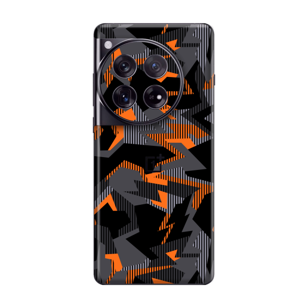 OnePlus 12 SIGNATURE Sharp-Edged Orange CAMO Skin Online now