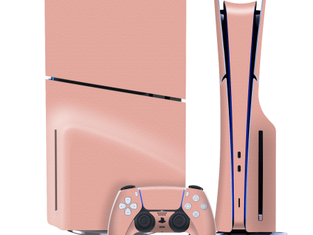 PS5 Slim (DISC Edition) LUXURIA Soft PINK Textured Skin Online Hot Sale