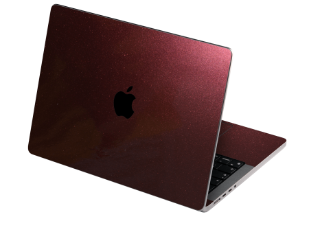 MacBook PRO 14  (2021) GLOSSY BLACK ROSE Metallic Skin Cheap