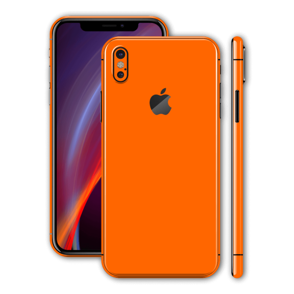 iPhone XS MAX GLOSSY Orange Skin Supply