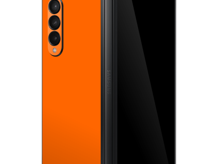 Samsung Galaxy Z FOLD 3 GLOSSY Orange Skin Online now