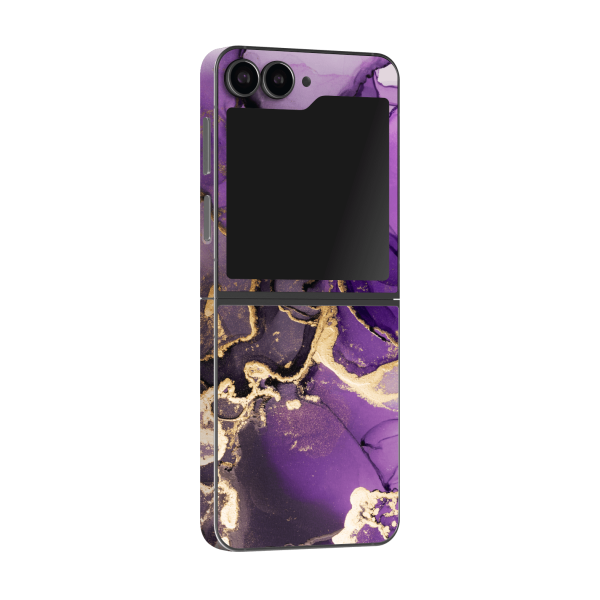 Samsung Z Flip 6 SIGNATURE AGATE GEODE Purple-Gold Skin Discount