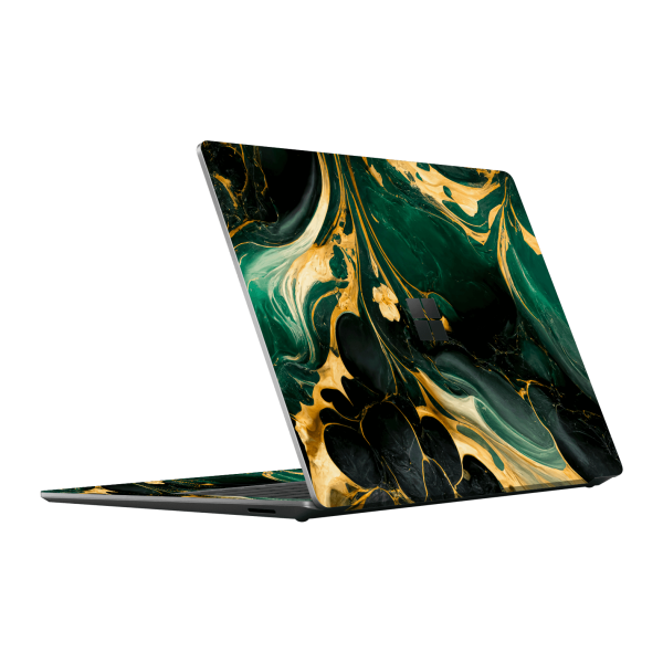 Surface Laptop 3, 13.5”  SIGNATURE AGATE GEODE Royal Green-Gold Skin Discount