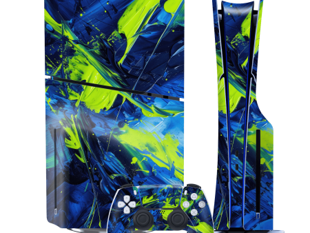 PS5 Slim (DISC Edition) SIGNATURE Glowquatic Skin Online Sale