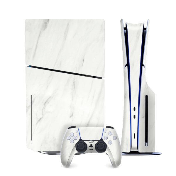 PS5 Slim (DISC Edition) LUXURIA White MARBLE Skin Supply