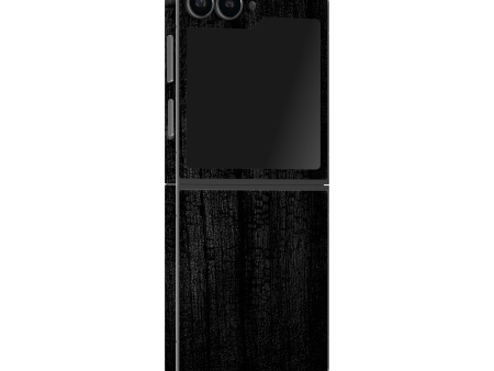 Samsung Z Flip 6 LUXURIA BLACK CHARCOAL Textured Skin Online