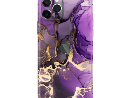 iPhone 11 Pro MAX SIGNATURE AGATE GEODE Purple-Gold Skin For Sale