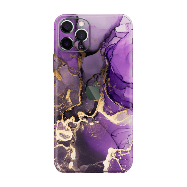 iPhone 11 Pro MAX SIGNATURE AGATE GEODE Purple-Gold Skin For Sale