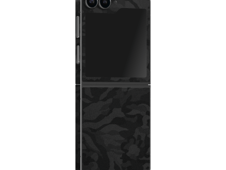 Samsung Z Flip 6 Luxuria BLACK CAMO 3D TEXTURED Skin Sale