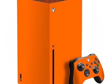 XBOX Series X GLOSSY Orange Skin For Cheap