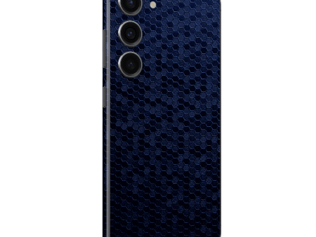 Samsung Galaxy S23+ PLUS LUXURIA 3D TEXTURED Navy Blue HONEYCOMB Skin For Discount