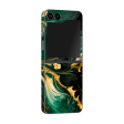 Samsung Z Flip 6 SIGNATURE AGATE GEODE Royal Green-Gold Skin Sale