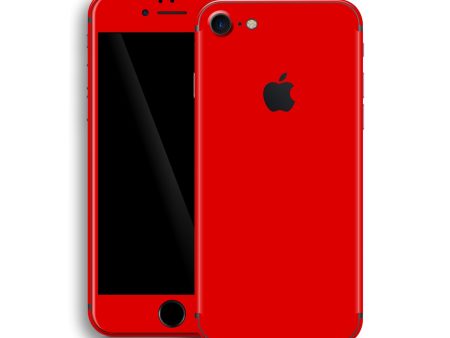 iPhone 8 GLOSSY Bright Red Skin For Sale