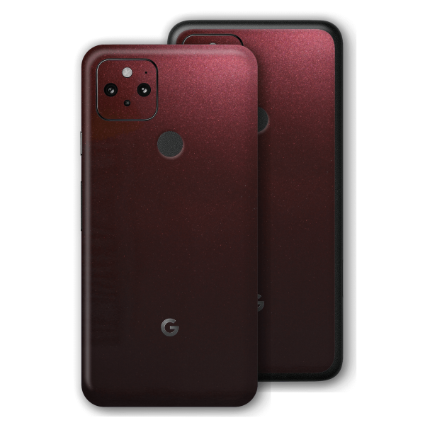 Google Pixel 5 GLOSSY BLACK ROSE Metallic Skin Cheap