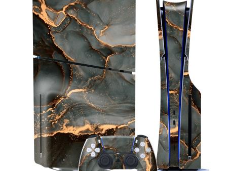 PS5 Slim (DISC Edition) SIGNATURE AGATE GEODE Deep Forest Skin Supply