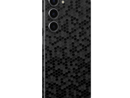 Samsung Galaxy S23+ PLUS LUXURIA 3D TEXTURED BLACK HONEYCOMB Skin Online