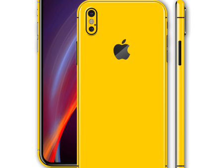 iPhone XS MAX GLOSSY Golden Yellow Skin Online Sale