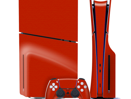 PS5 Slim (DISC Edition) LUXURIA Red Cherry Juice Matt Textured Skin Sale