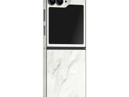 Samsung Z Flip 6 LUXURIA White MARBLE Skin Sale