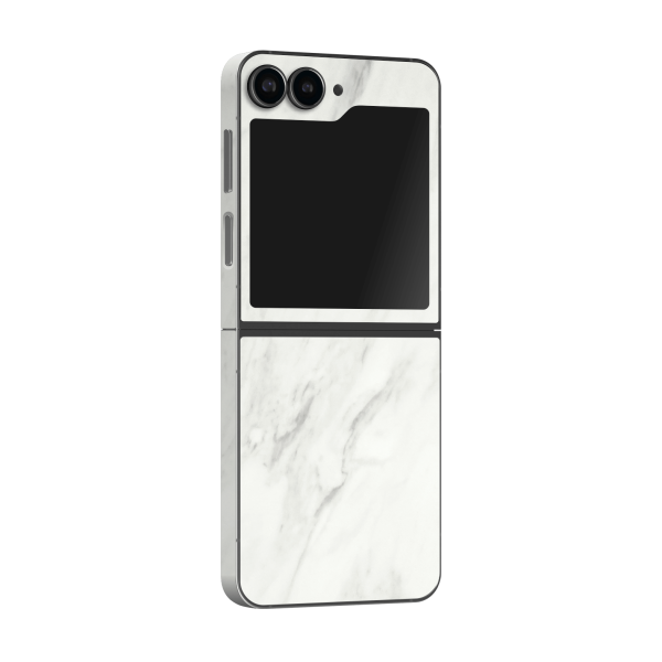 Samsung Z Flip 6 LUXURIA White MARBLE Skin Sale