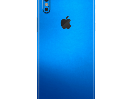 iPhone XS MAX SATIN BLUE Metallic Skin Fashion