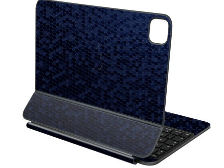 Magic Keyboard for iPad Pro 11” (M4, 2024) LUXURIA Navy Blue HONEYCOMB 3D TEXTURED Skin Discount