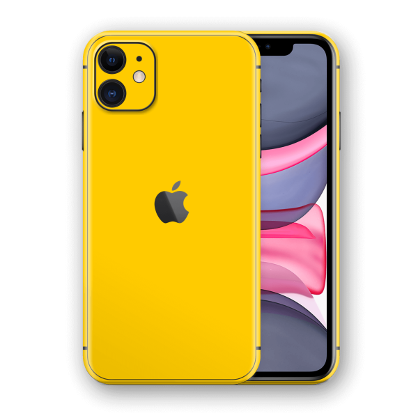 iPhone 11 GLOSSY Golden Yellow Skin Online Sale