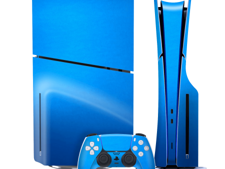 PS5 Slim (DISC Edition) SATIN BLUE Metallic Skin Online