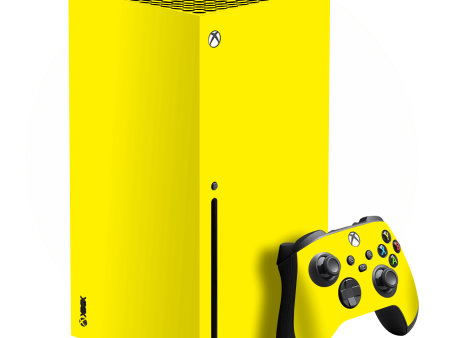 XBOX Series X GLOSSY Lemon Yellow Skin For Discount