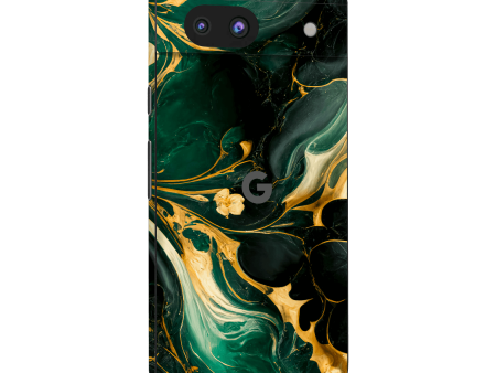 Google Pixel 8a SIGNATURE AGATE GEODE Royal Green-Gold Skin on Sale