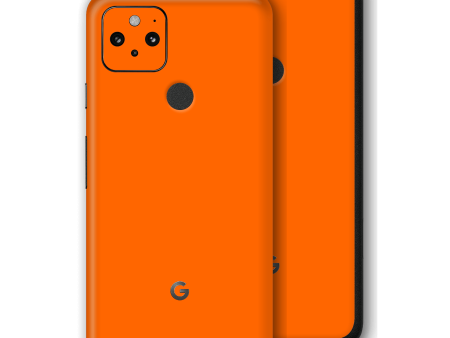 Google Pixel 5 GLOSSY Orange Skin Online Hot Sale