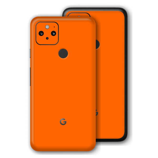 Google Pixel 5 GLOSSY Orange Skin Online Hot Sale