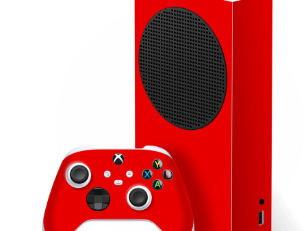 Xbox SERIES S GLOSSY Bright Red Skin For Cheap