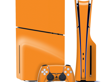 PS5 Slim (DISC Edition) LUXURIA Sunrise Orange Matt Textured Skin For Discount