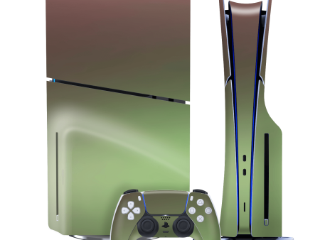 PS5 Slim (DISC Edition) CHAMELEON AVOCADO Matt Metallic Skin Online Hot Sale