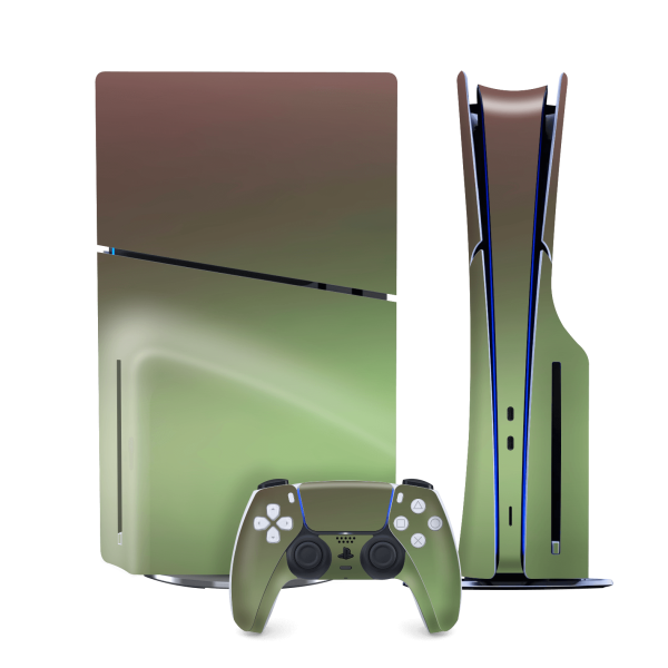 PS5 Slim (DISC Edition) CHAMELEON AVOCADO Matt Metallic Skin Online Hot Sale