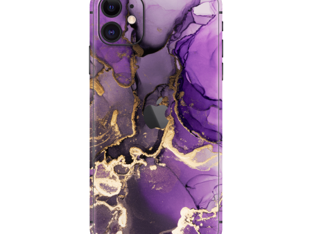 iPhone 11 SIGNATURE AGATE GEODE Purple-Gold Skin For Cheap