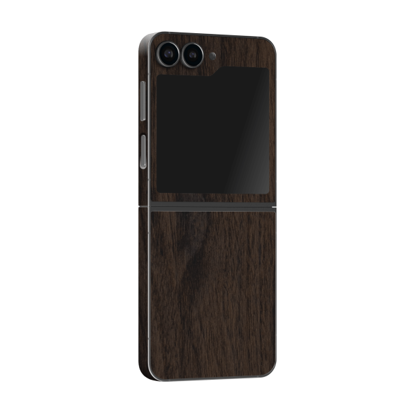 Samsung Z Flip 6 LUXURIA Textured DARK WALNUT Skin Fashion